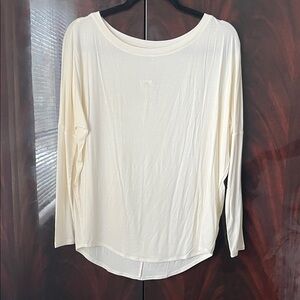 Express Cream Long Sleeve Top